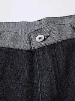 Men's Wide Leg Cargo Jeans with Contrast Panels