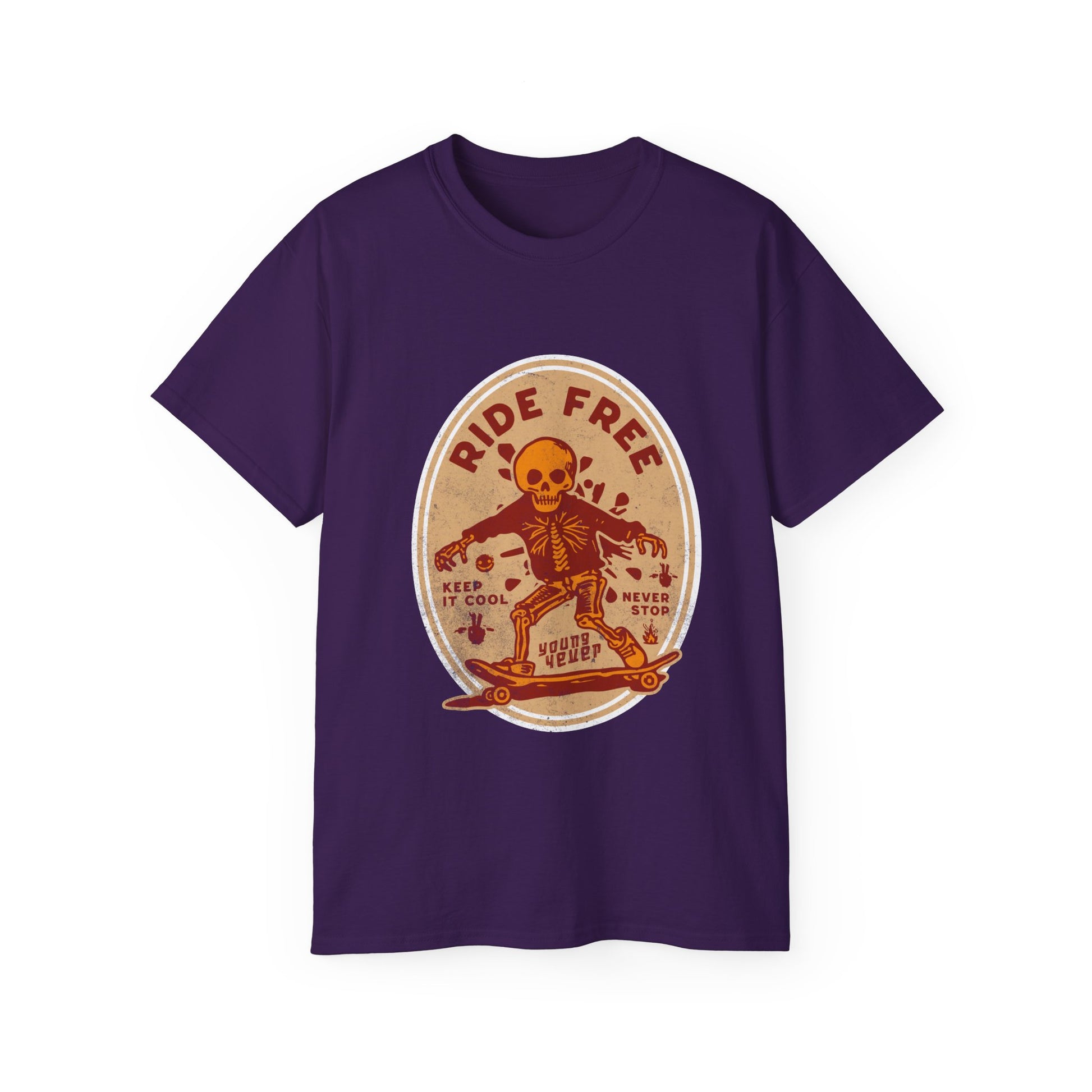 Ride Free - Unisex Cotton Tee (Front) - Damned Threads