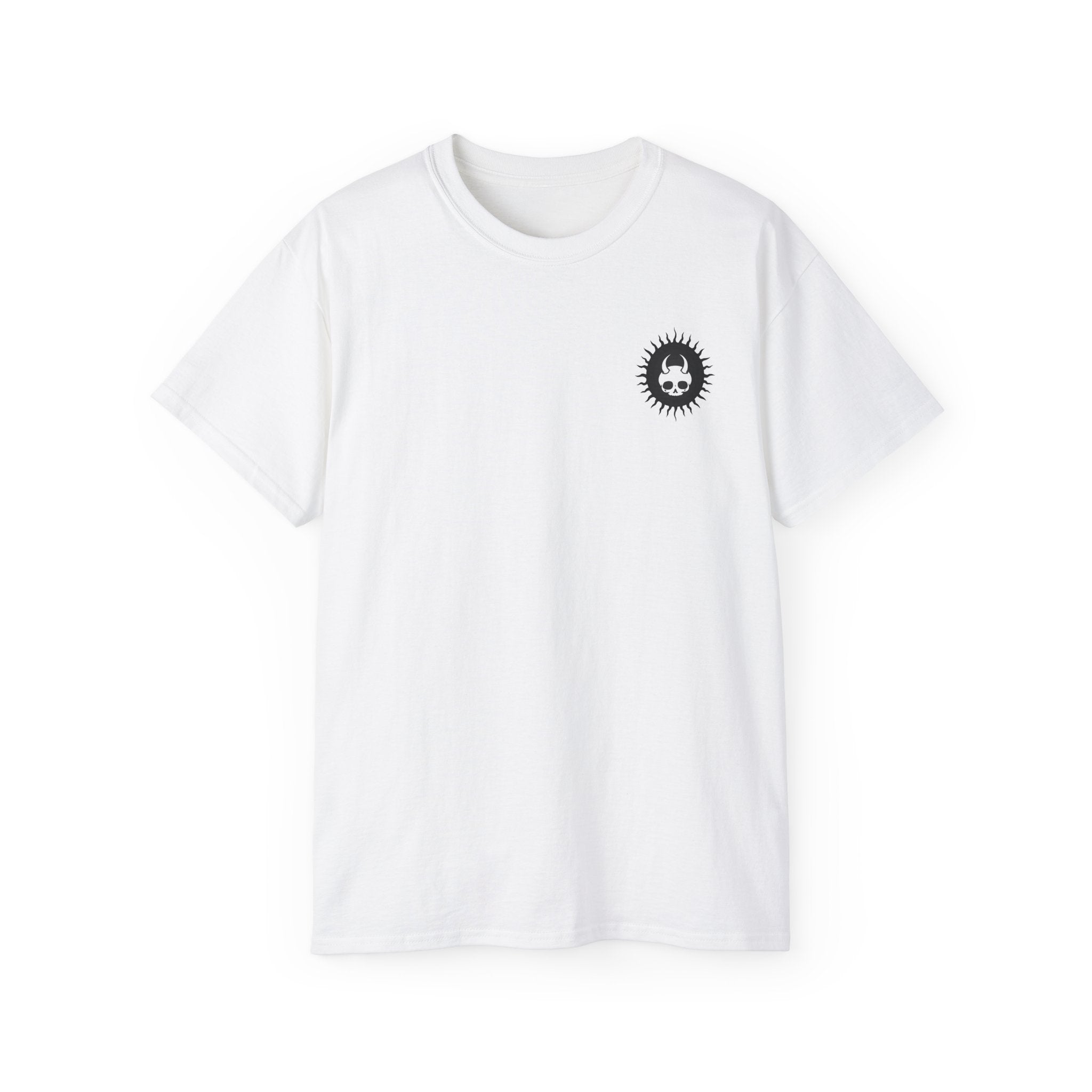 Live Among Demons - Unisex Cotton Tee (Back) - Damned Threads