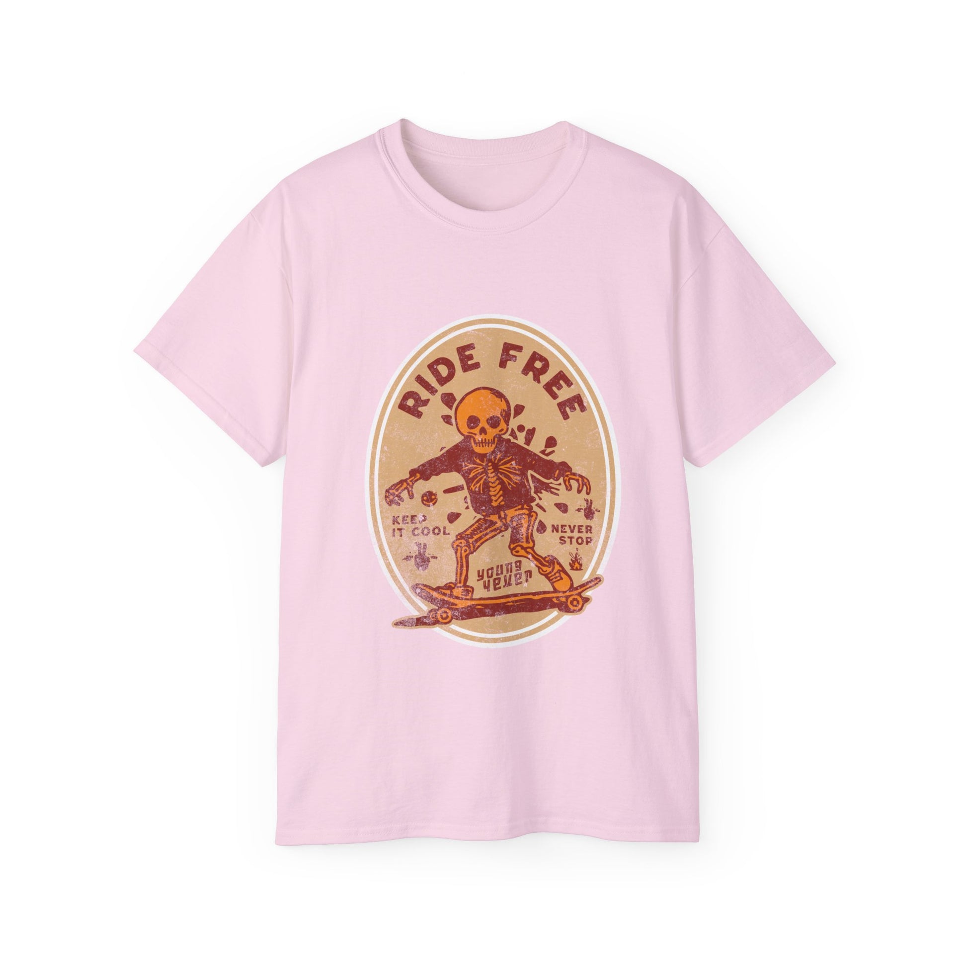 Ride Free - Unisex Cotton Tee (Front) - Damned Threads