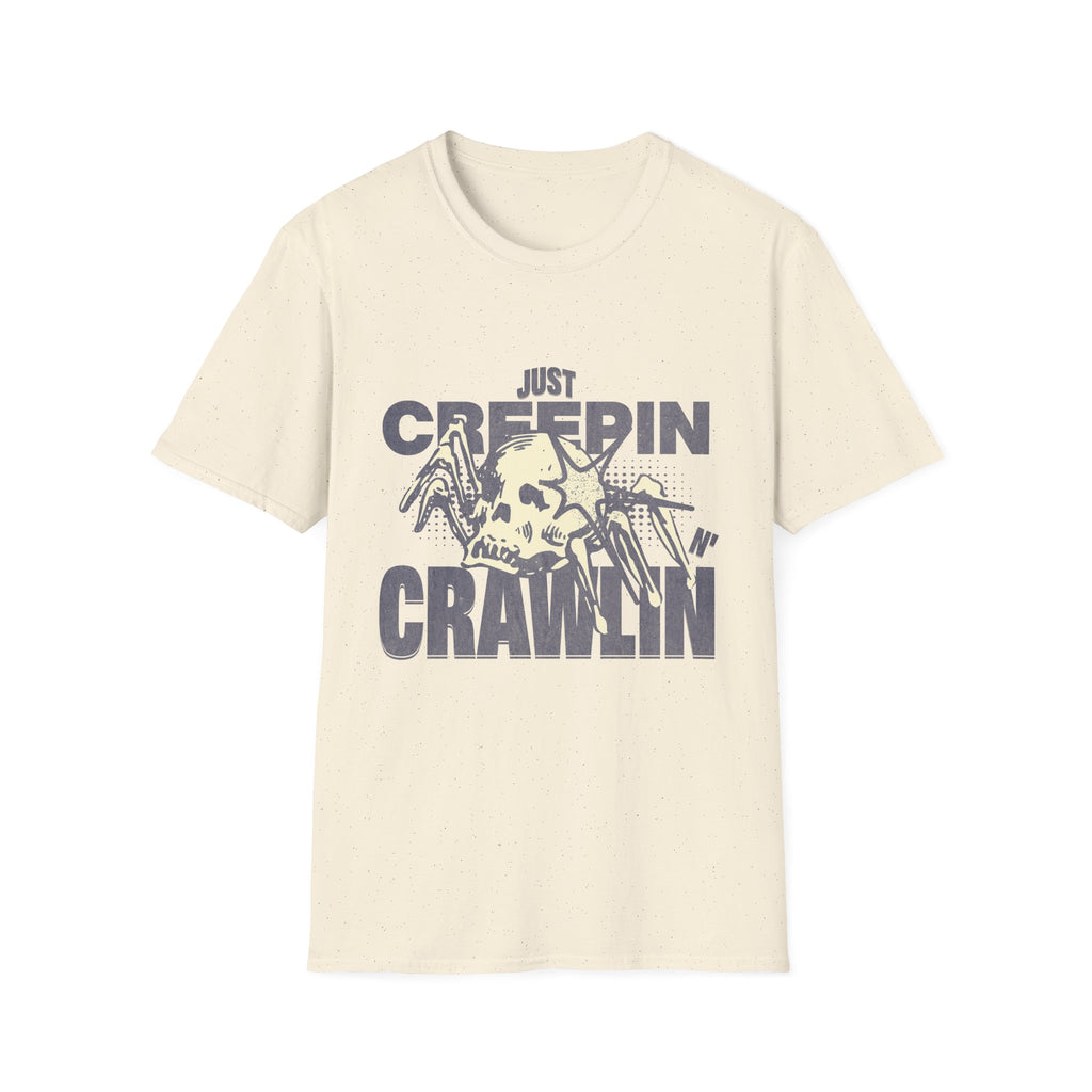 Just Creepin N Crawlin - Unisex Softstyle T-Shirt (Front) - Damned Threads