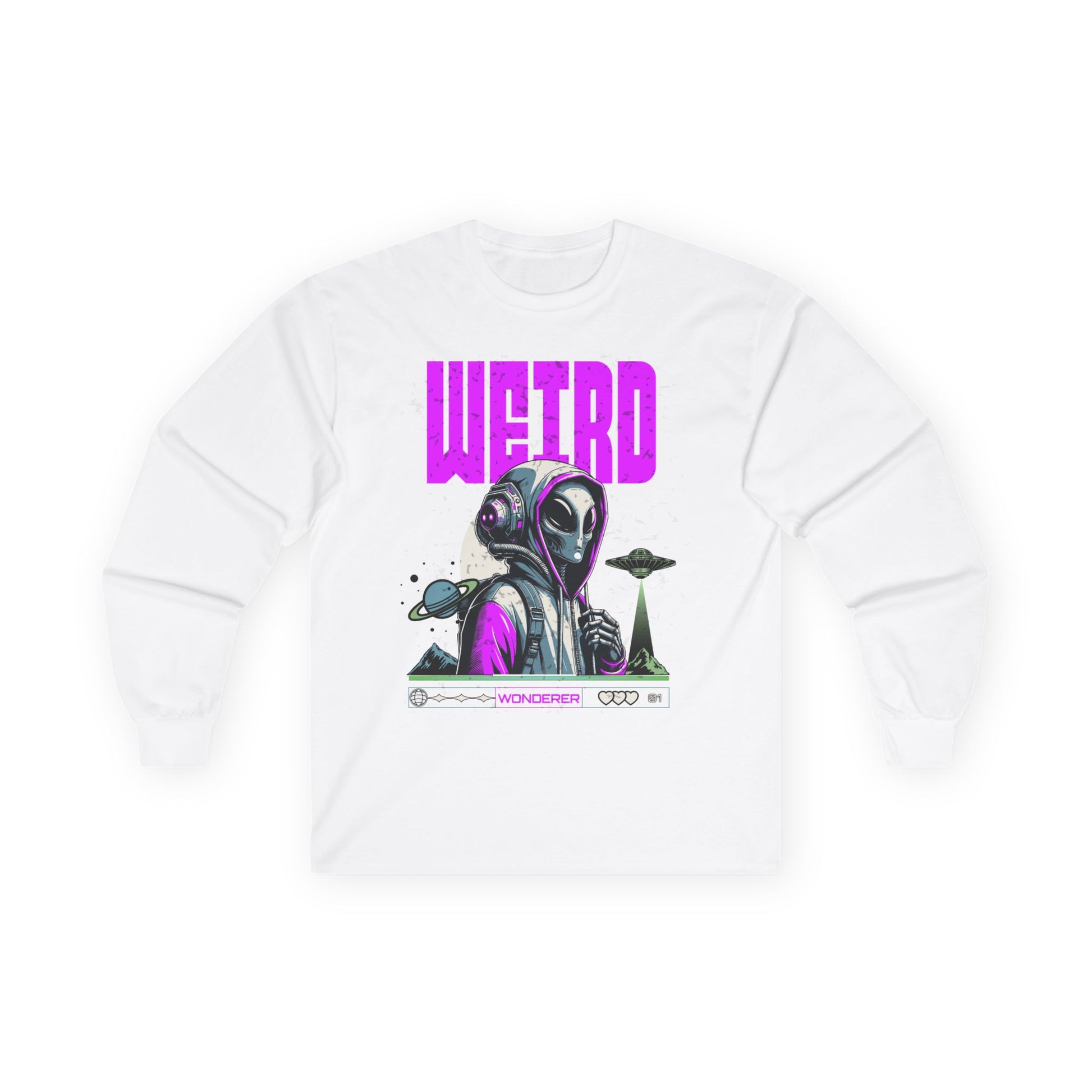 Weird - Unisex Ultra Cotton Long Sleeve Tee (Front) - Prime Zone