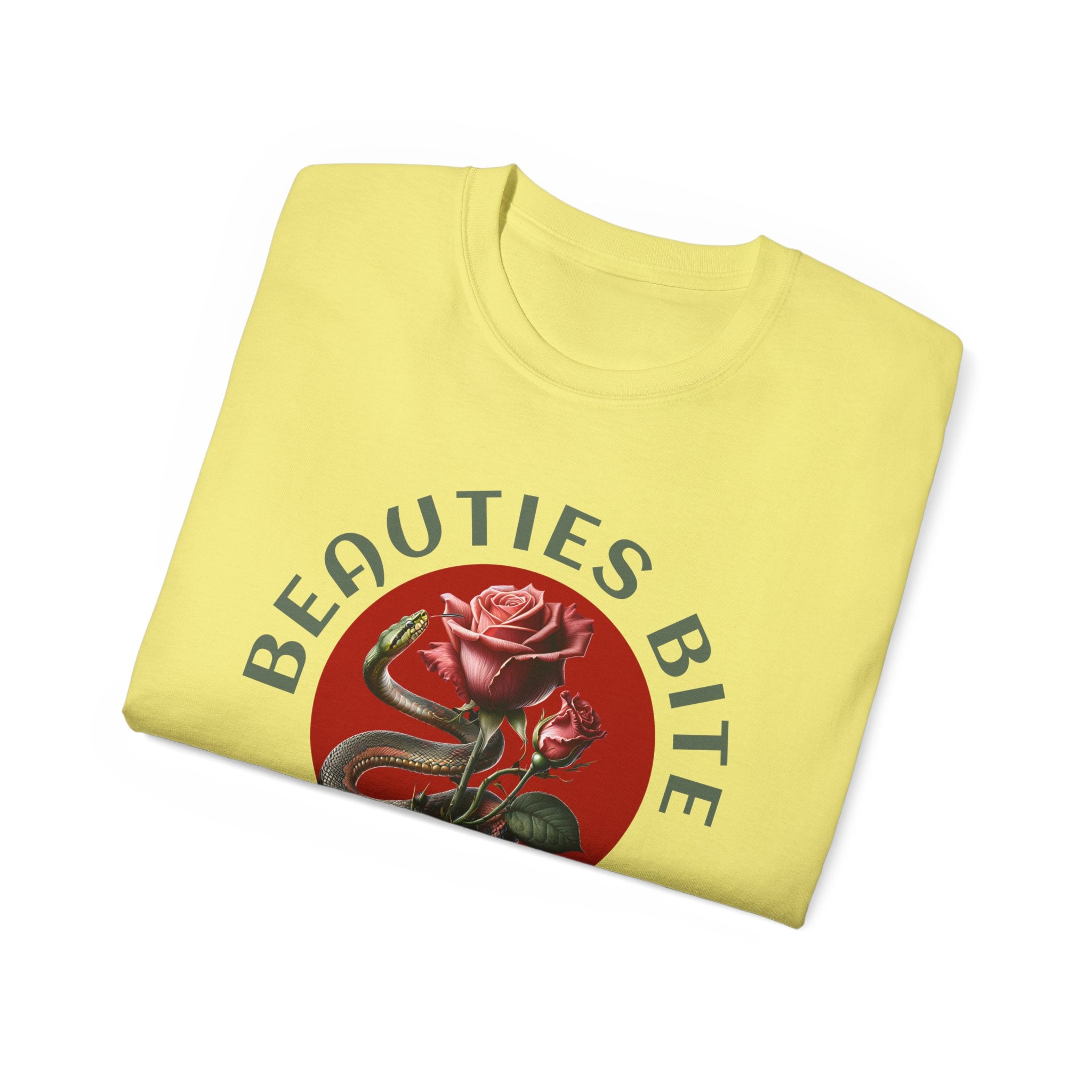 Beauties Bite - Cotton Tee (Front) - Damned Threads
