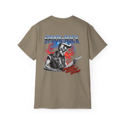 Spook-Rock - Unisex Cotton Tee (Back) - Damned Threads