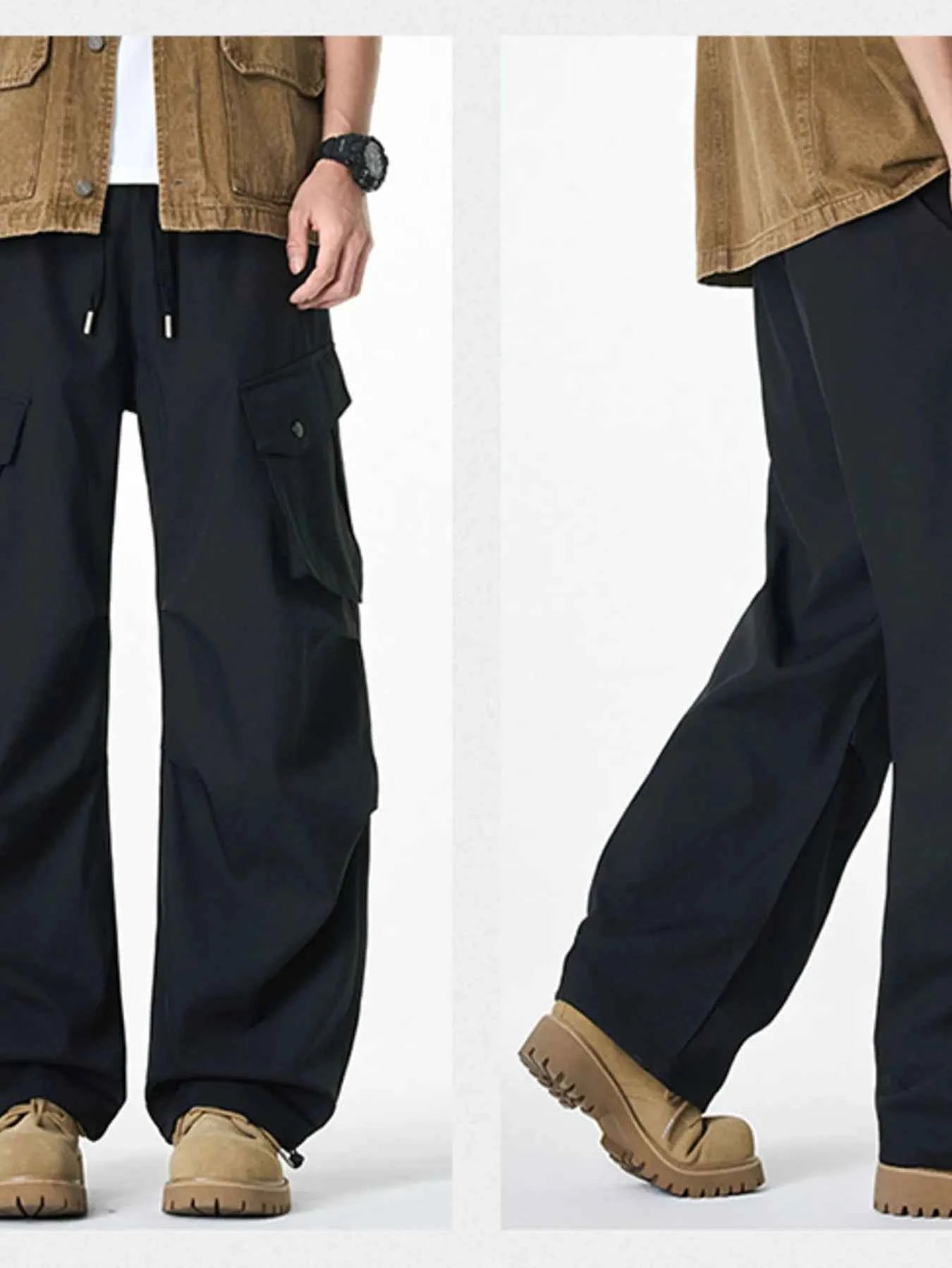 Men's Plus Size Loose Fit Cargo Combat Pants