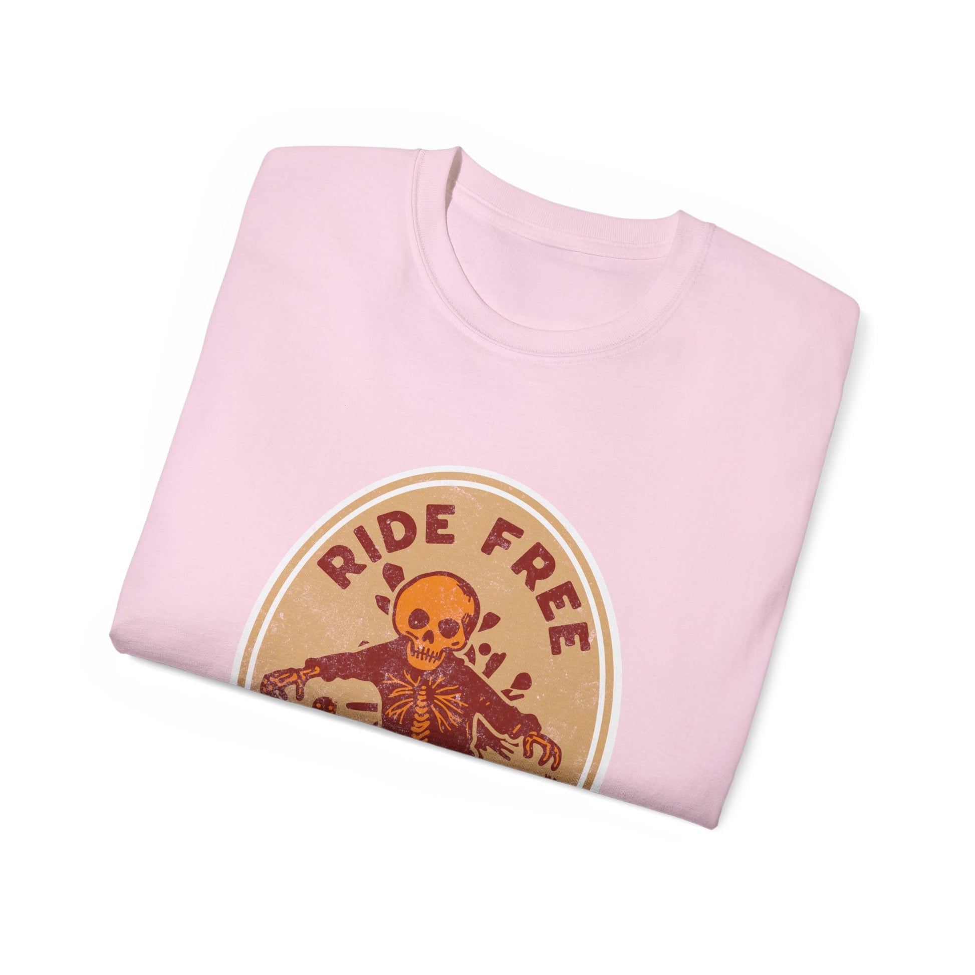 Ride Free - Unisex Cotton Tee (Front) - Damned Threads
