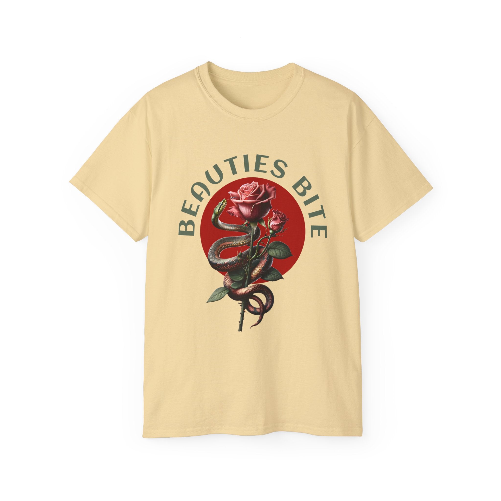 Beauties Bite - Cotton Tee (Front) - Damned Threads