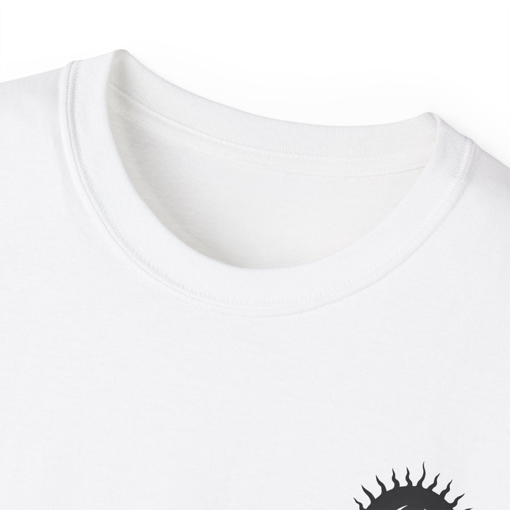 Spook-Rock - Unisex Cotton Tee (Back) - Damned Threads