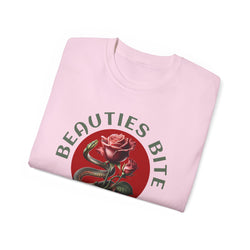 Beauties Bite - Cotton Tee (Front) - Damned Threads