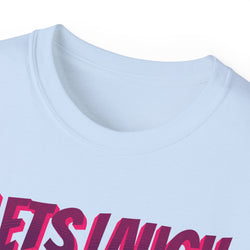 Let's Laugh After Life - Unisex Cotton Crew Tee (Front) - Damned Threads