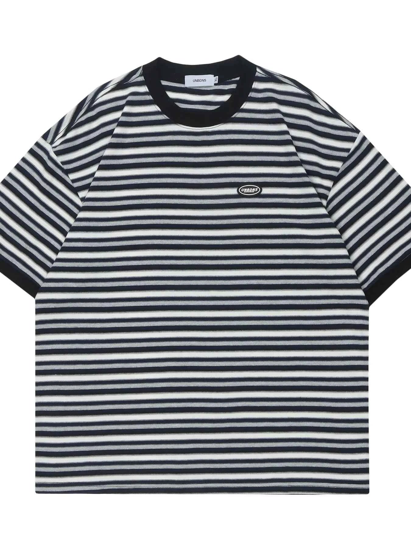 Men's Classic Striped Cotton Crew Neck T-Shirt