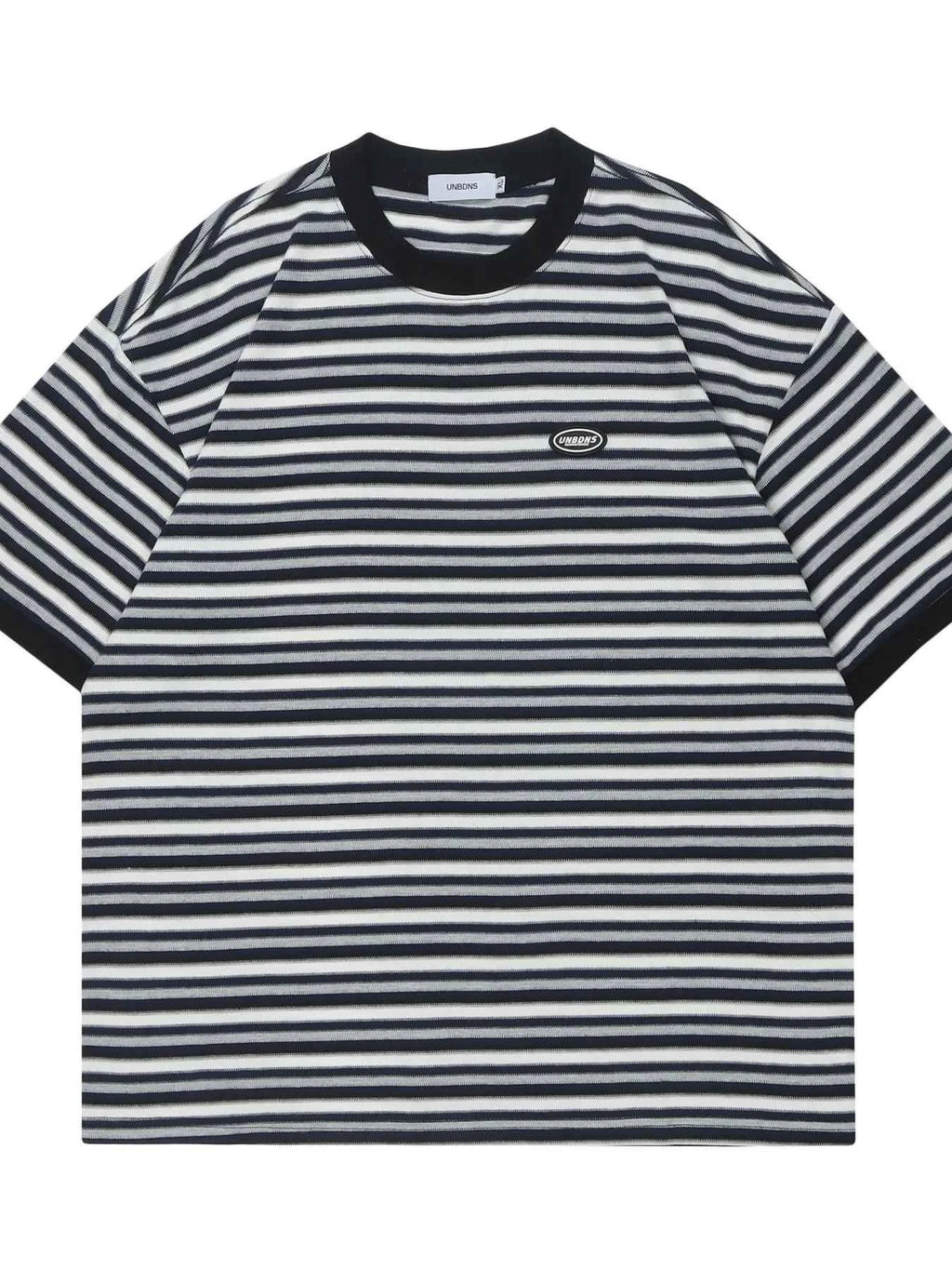 Men's Classic Striped Cotton Crew Neck T-Shirt