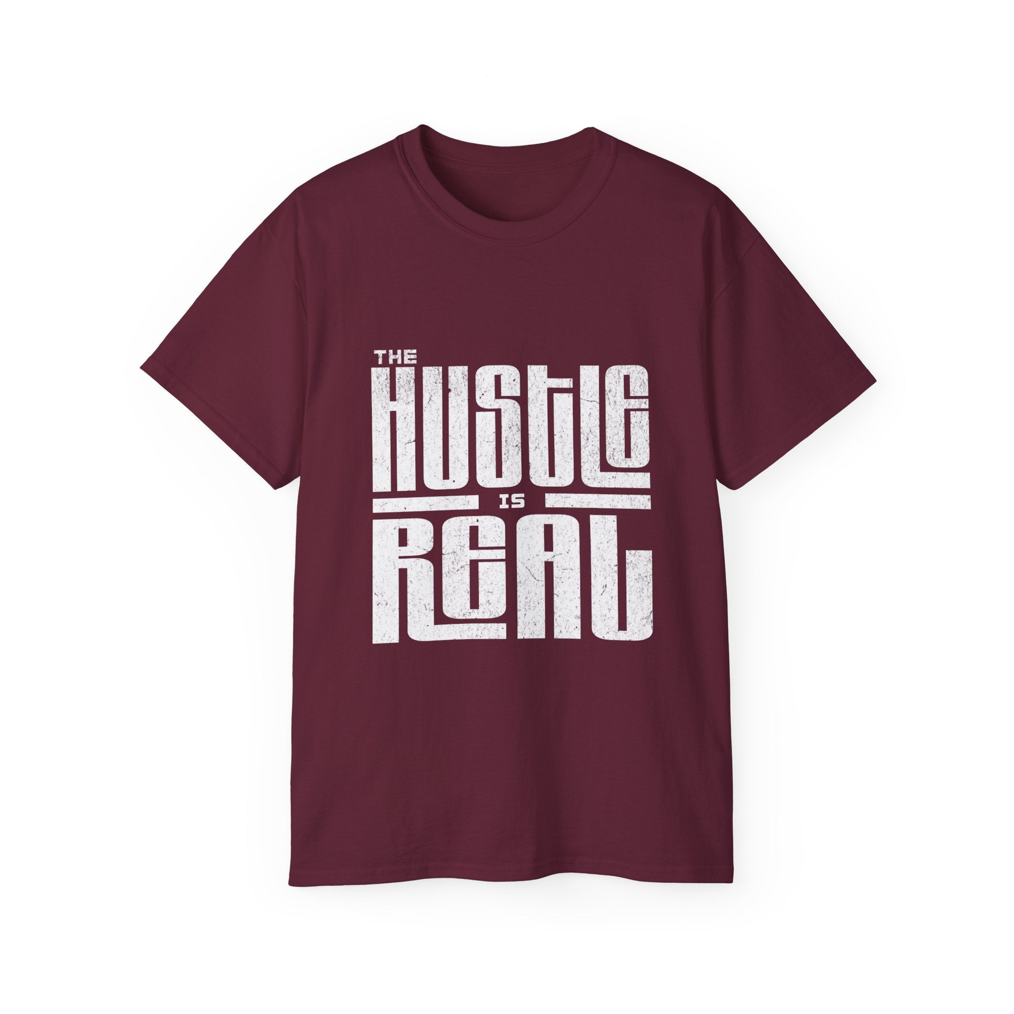 The Hustle Is Real - Unisex Softstyle T-Shirt (front) - Damned Threads