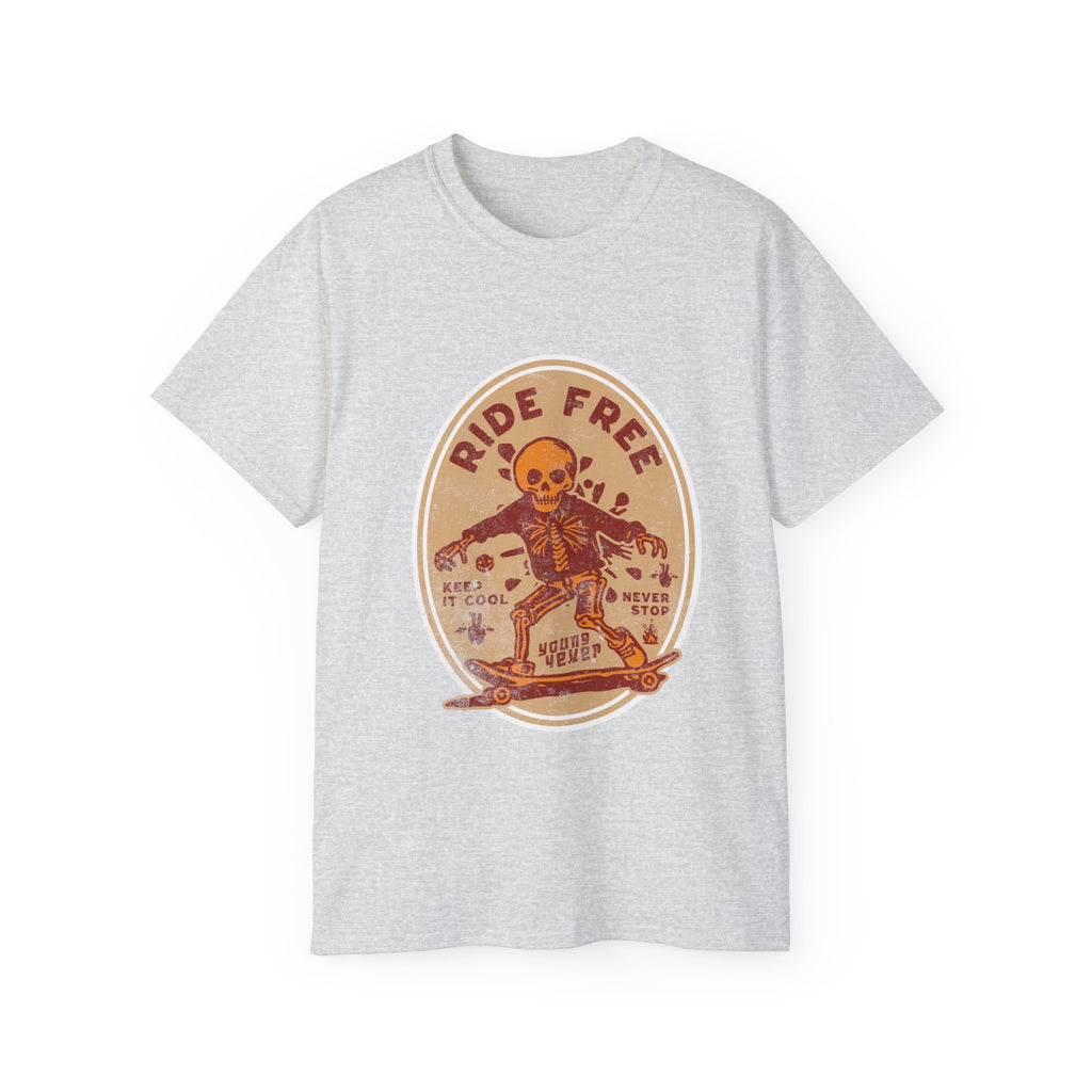 Ride Free - Unisex Cotton Tee (Front) - Damned Threads