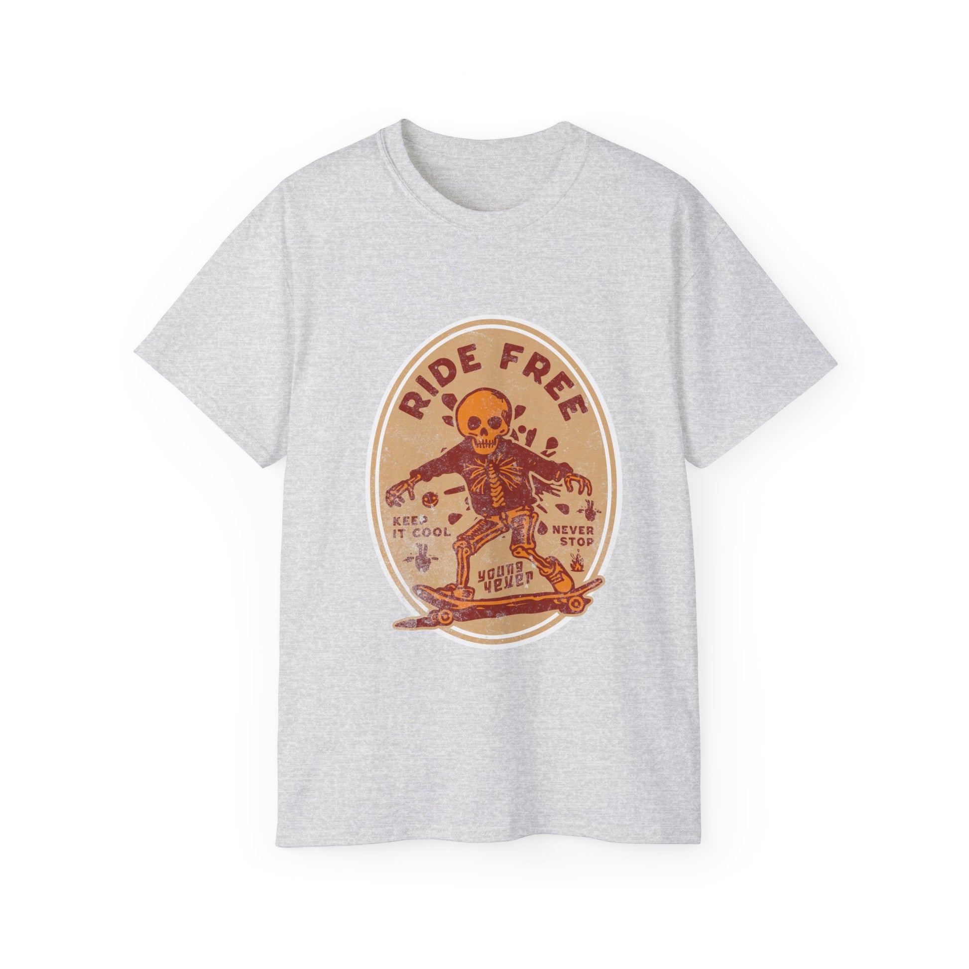 Ride Free - Unisex Cotton Tee (Front) - Damned Threads