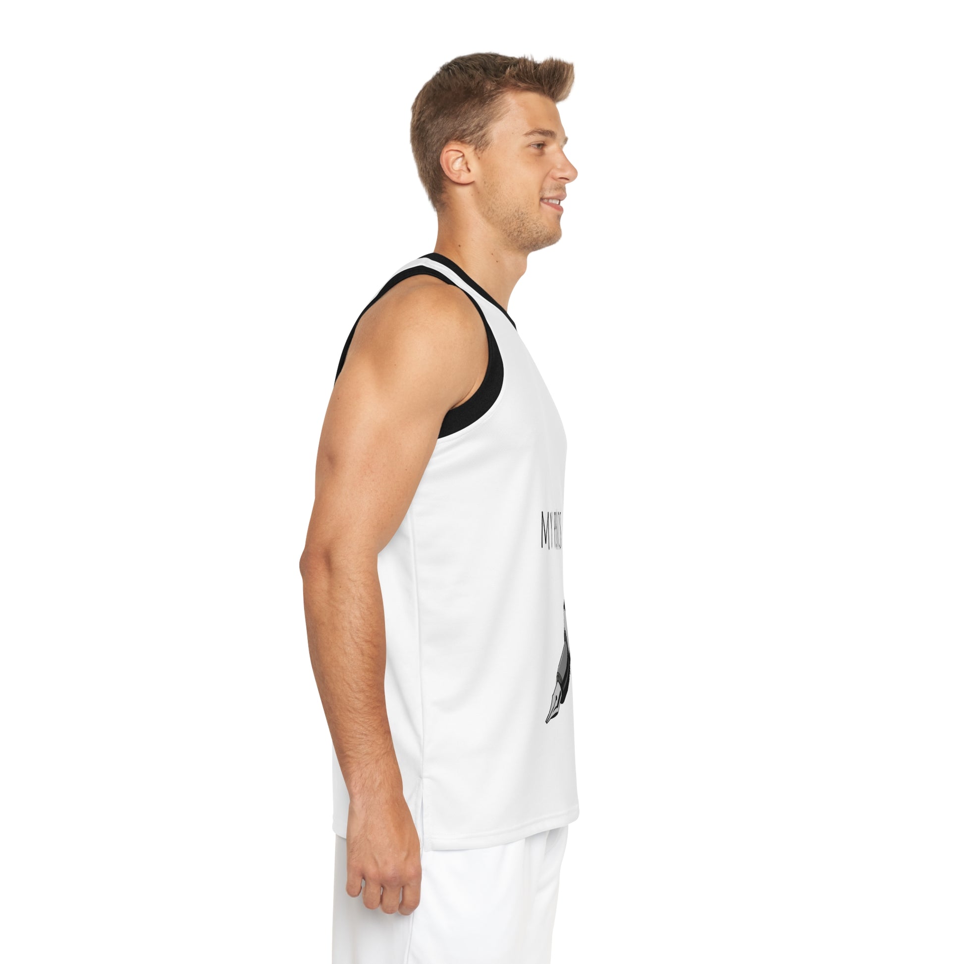 MY PEN IS HUGE - Unisex Basketball Jersey - Damned Threads