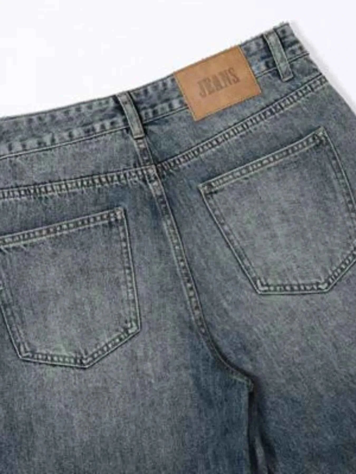 Men's Vintage Wash Wide Leg Jeans