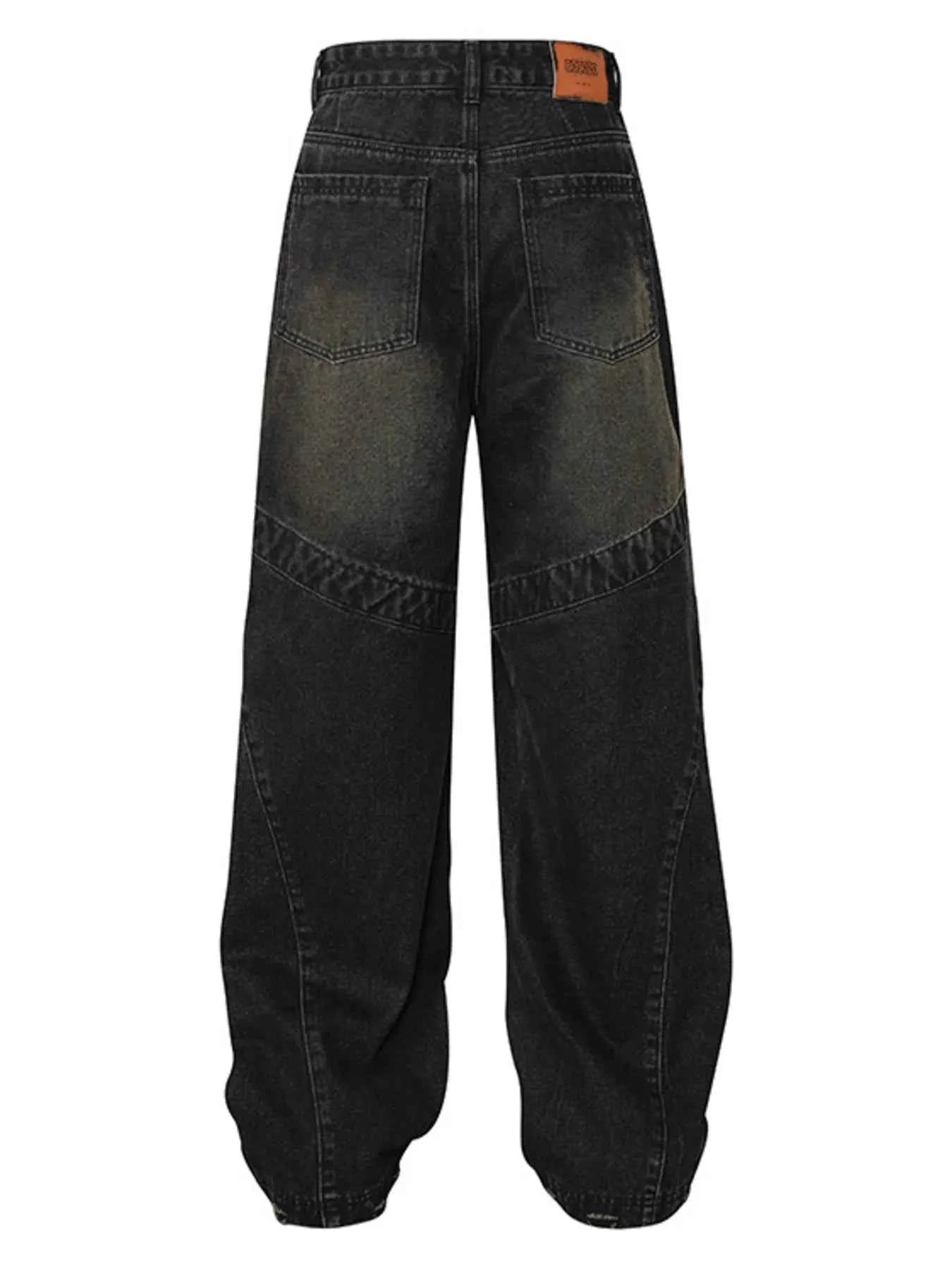 Men's Frayed Hem Loose Fit Jeans