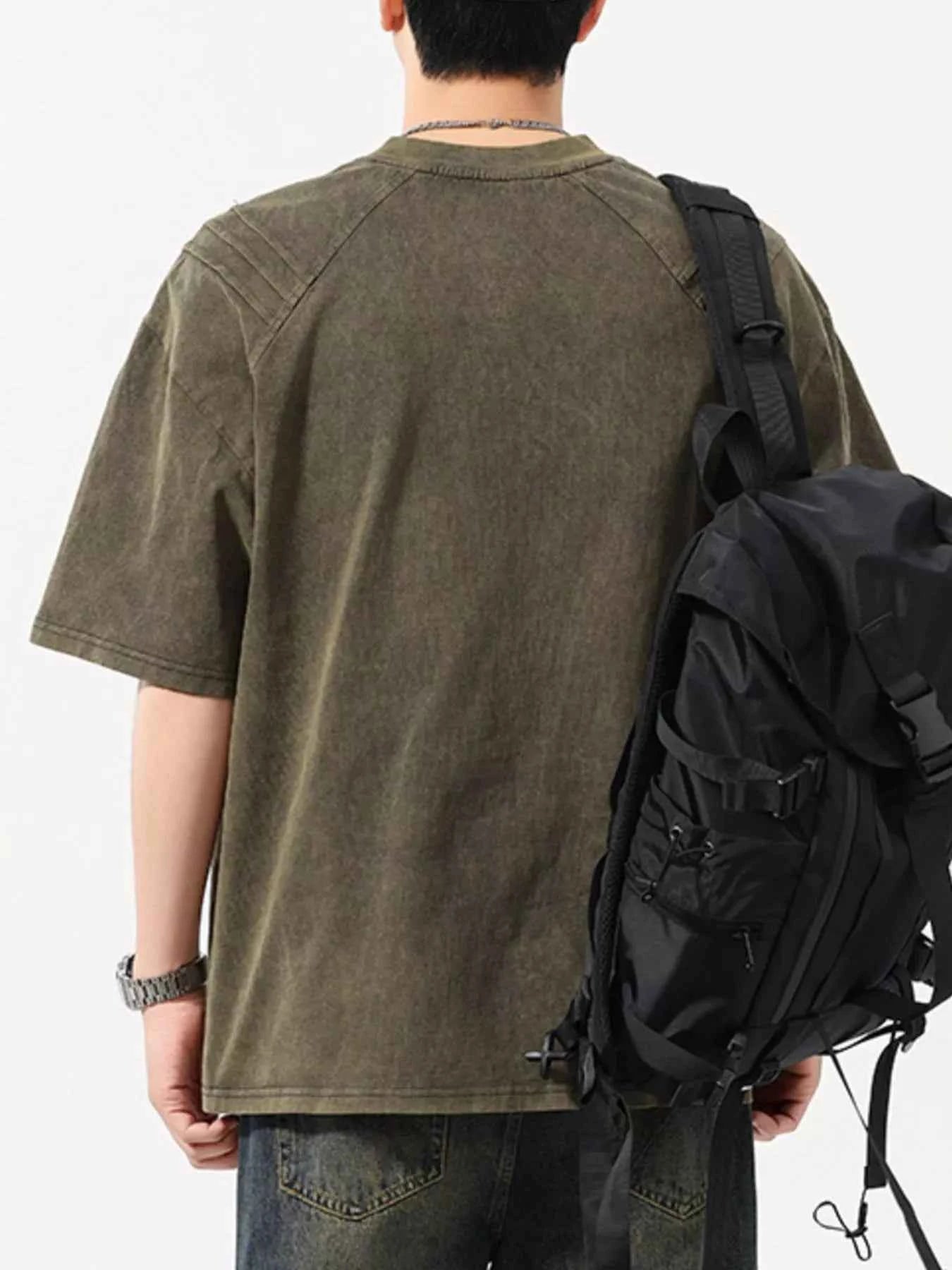 Men's Plus Size Round Neck Short Sleeve T-Shirt