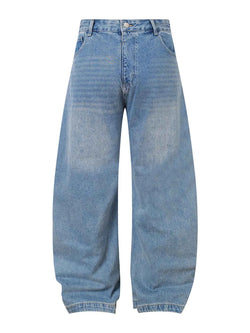 Basic style Oversized Wide leg Jeans