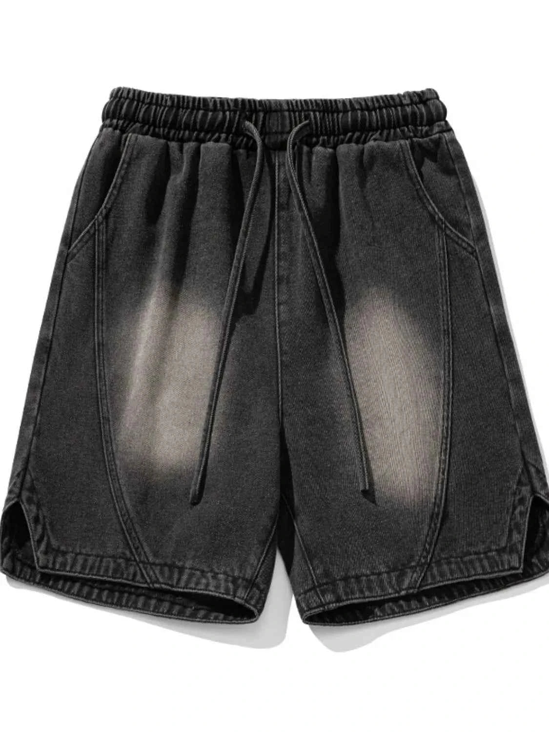 Men's Plus Size Drawstring Denim Shorts
