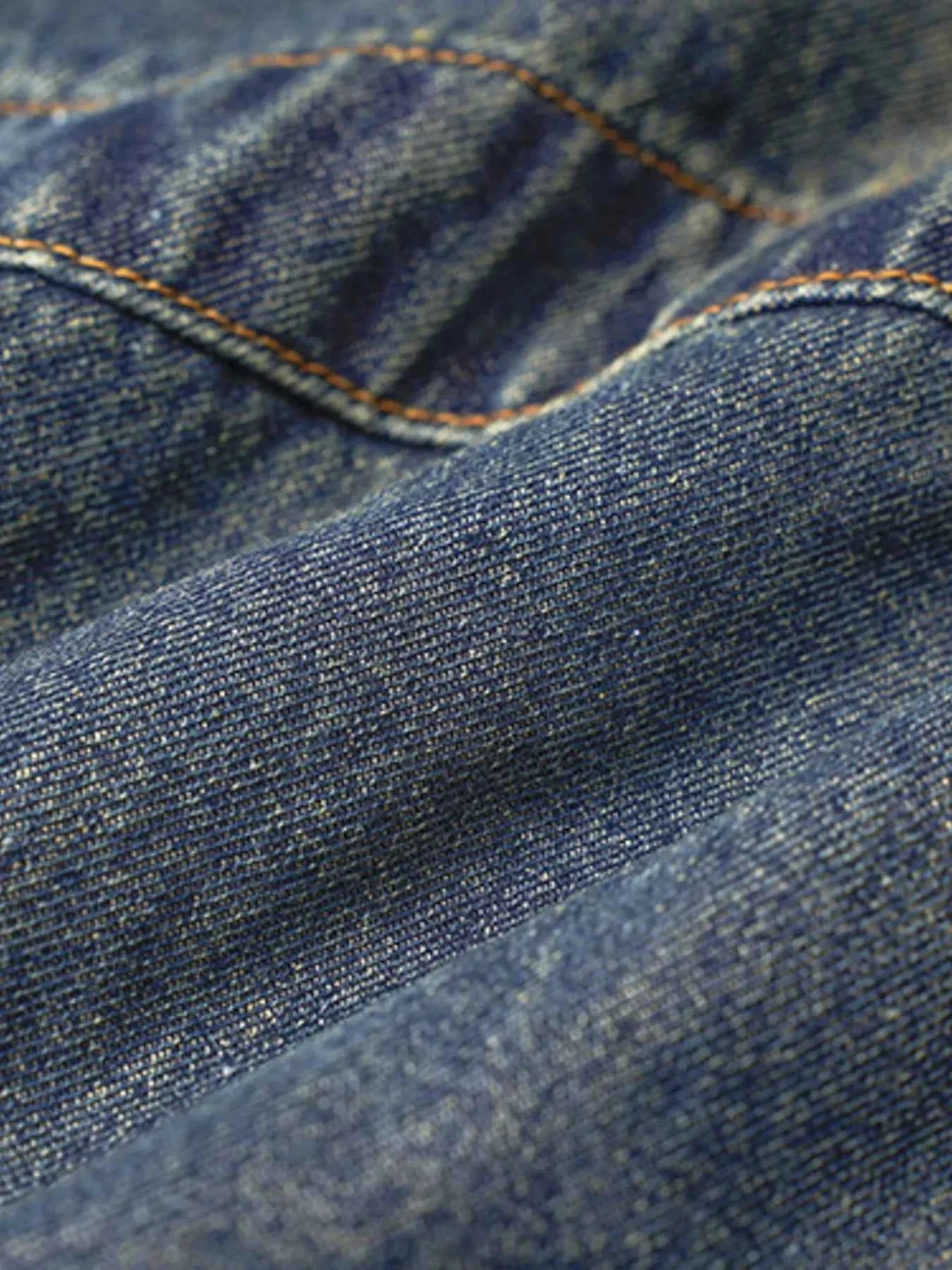 Men's Frayed Hem Loose Fit Jeans