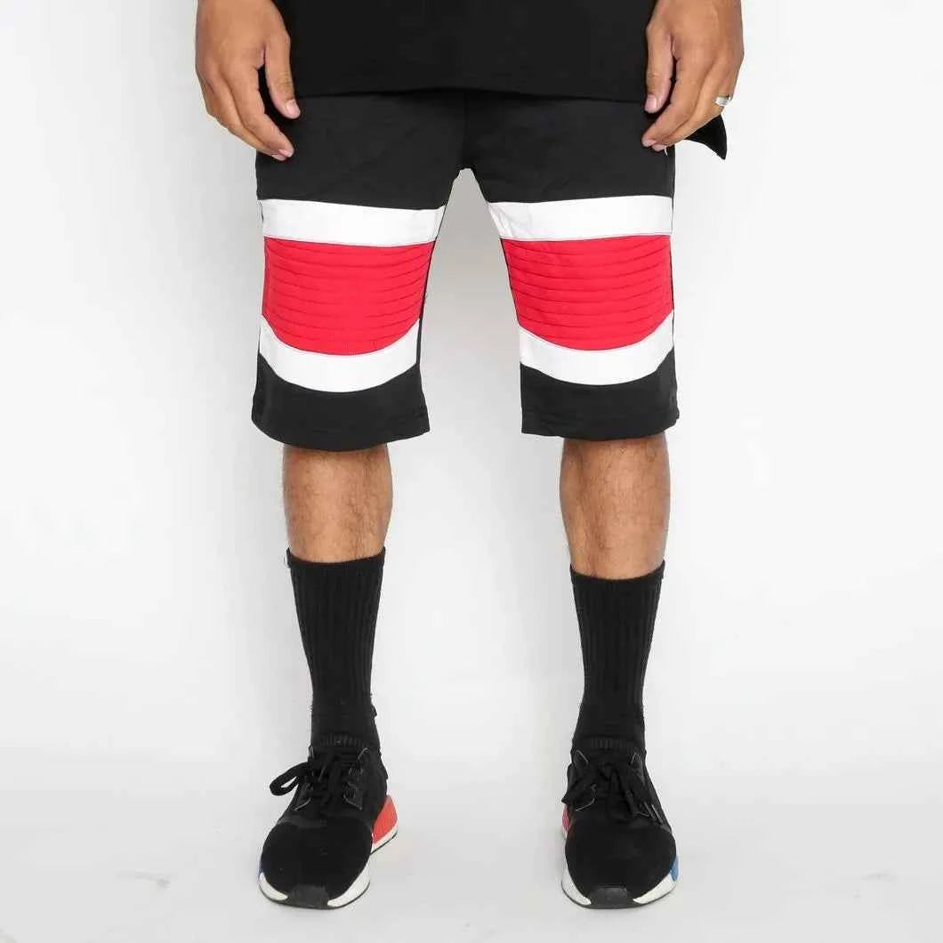 WEIV Men's Drawstring Color Block Striped Shorts