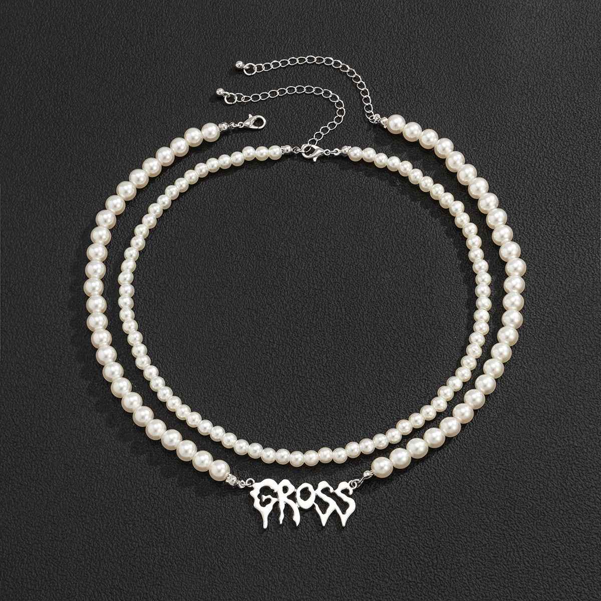 Gross Double Layer Pearl Necklace - Damned Threads