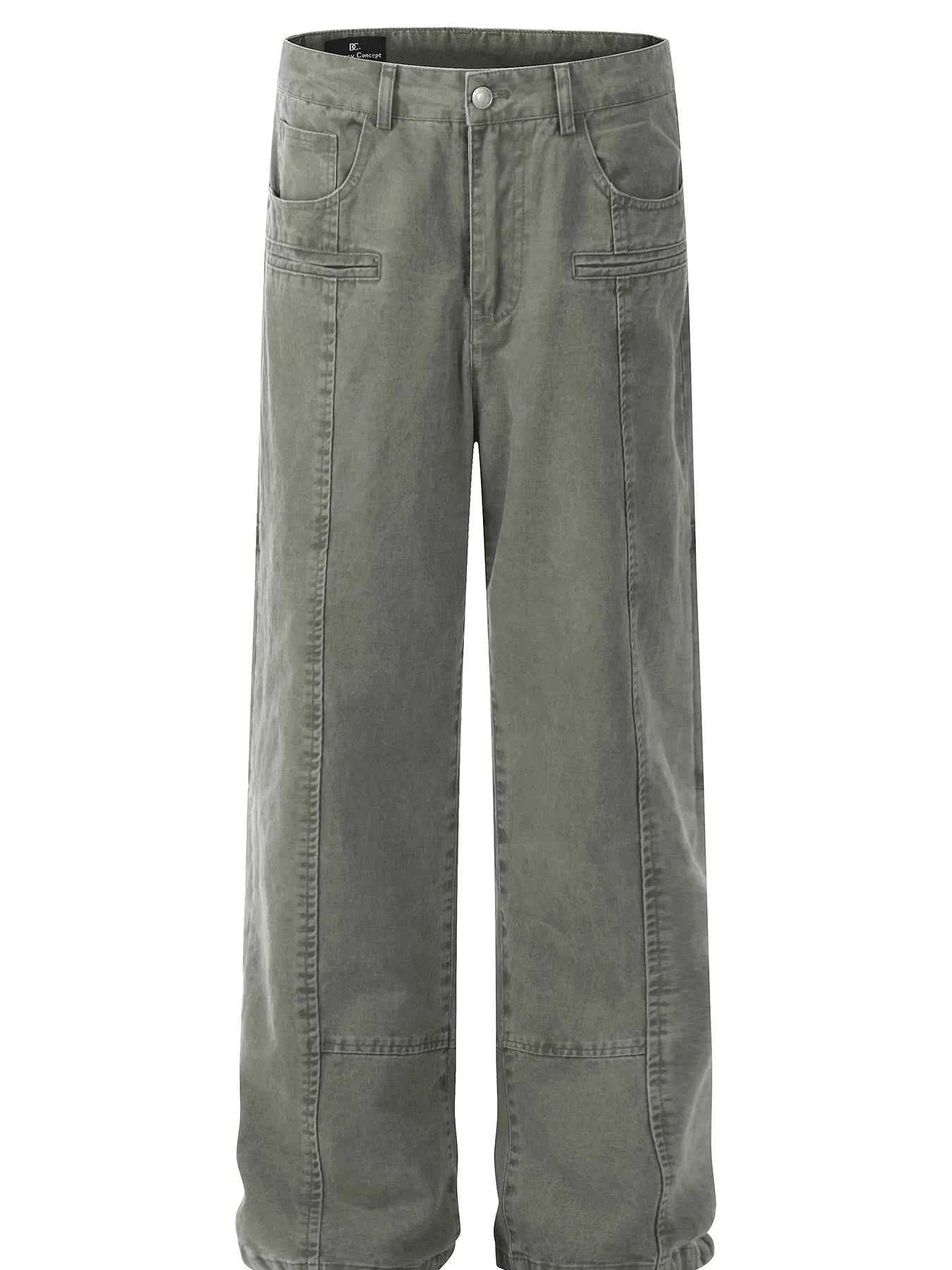 Men's Washed Wide Leg Pants