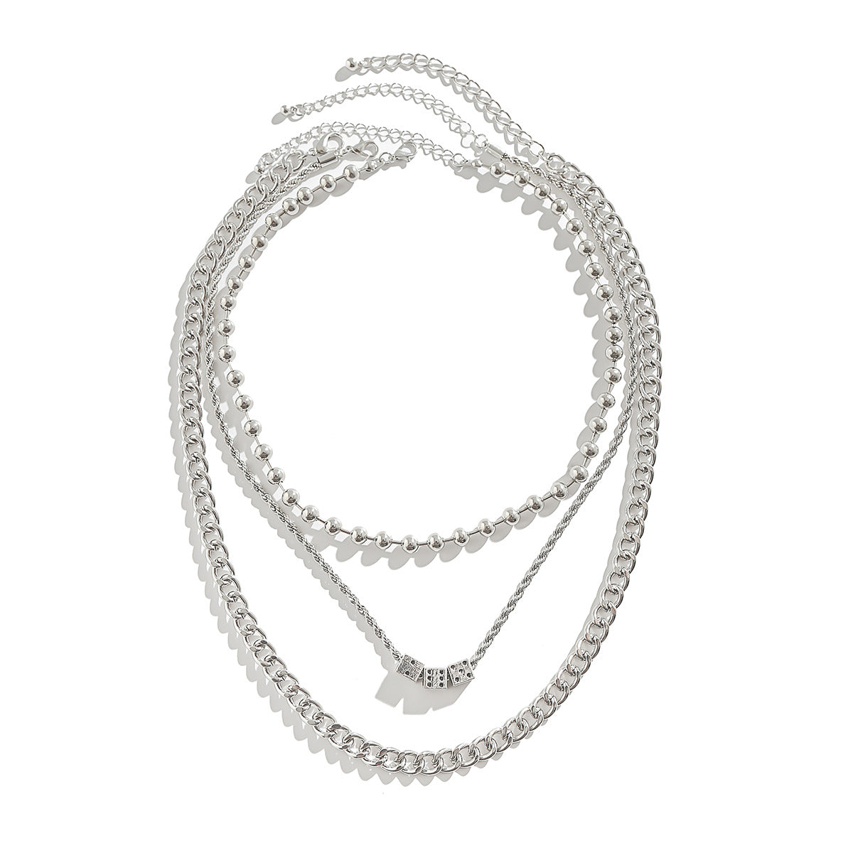 Three-Layer Stacked With Dice Necklace - Damned Threads
