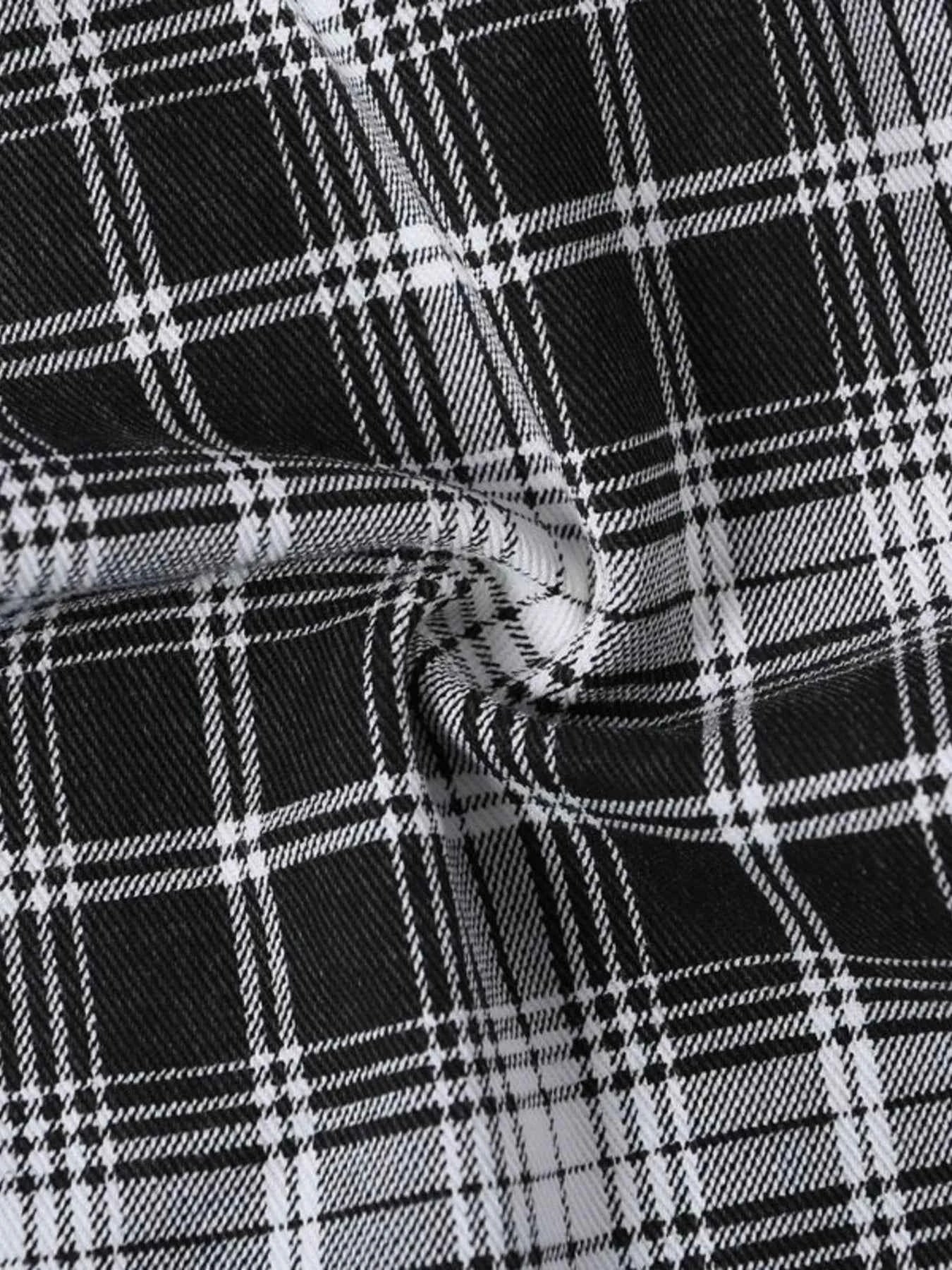 Men's Plaid Wide Leg Pants