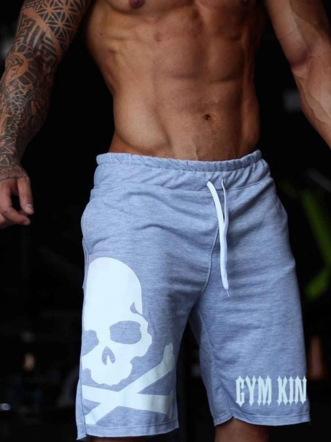 Men's Skull Drawstring Shorts - Damned Threads
