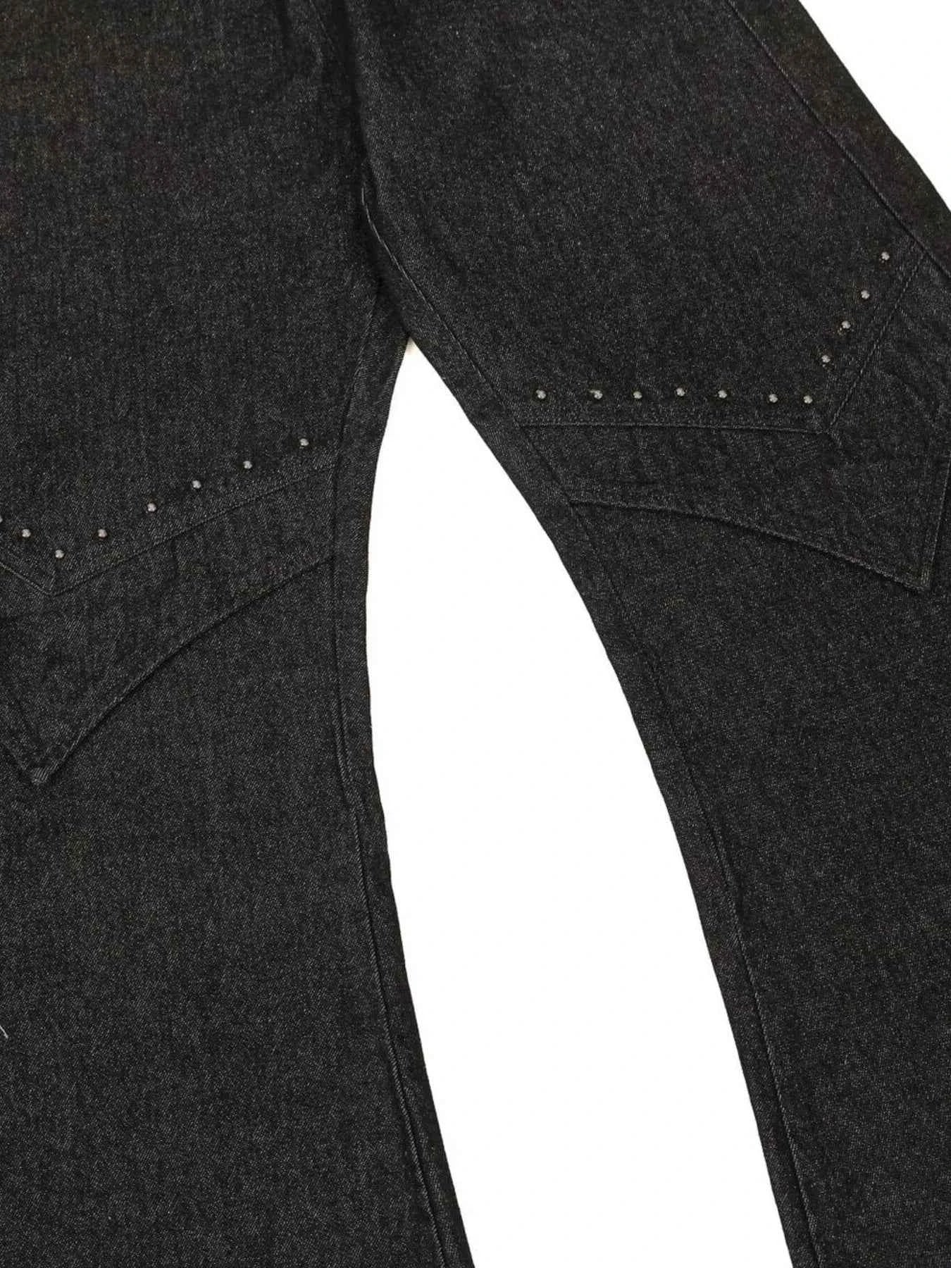 Men's Wide Leg Studded Jeans