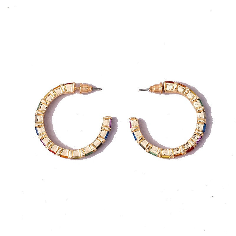18K Gold Multi-Colored Gem-Set Earrings - Damned Threads