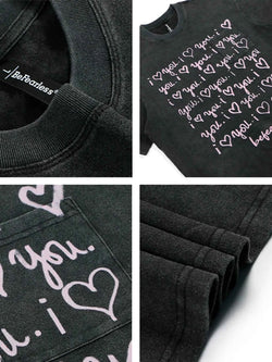 Men's Letter Round Neck Short Sleeve T-Shirt