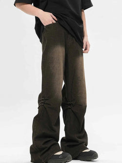 Men's Relaxed Fit Vintage Wash Flare Jeans