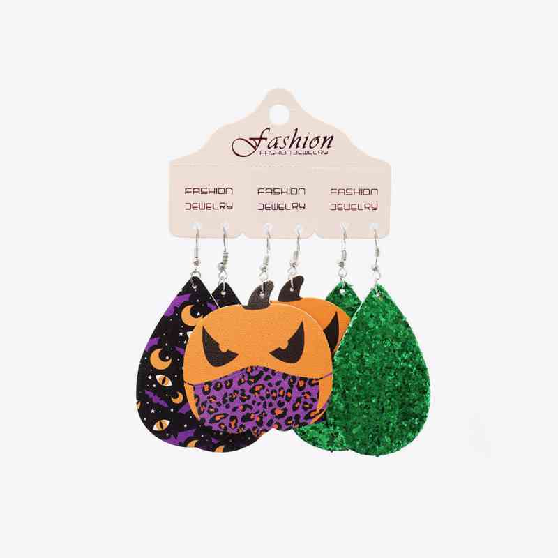 Teardrop Shape Halloween Theme Dangle Earrings - Damned Threads