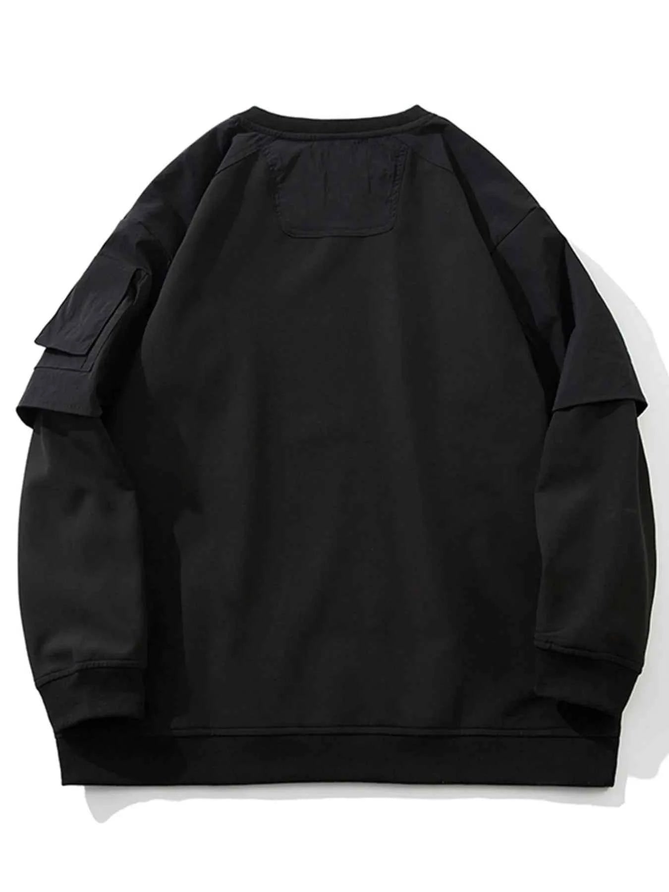 Men's Plus Size Oversized Layered Sleeve Sweatshirt