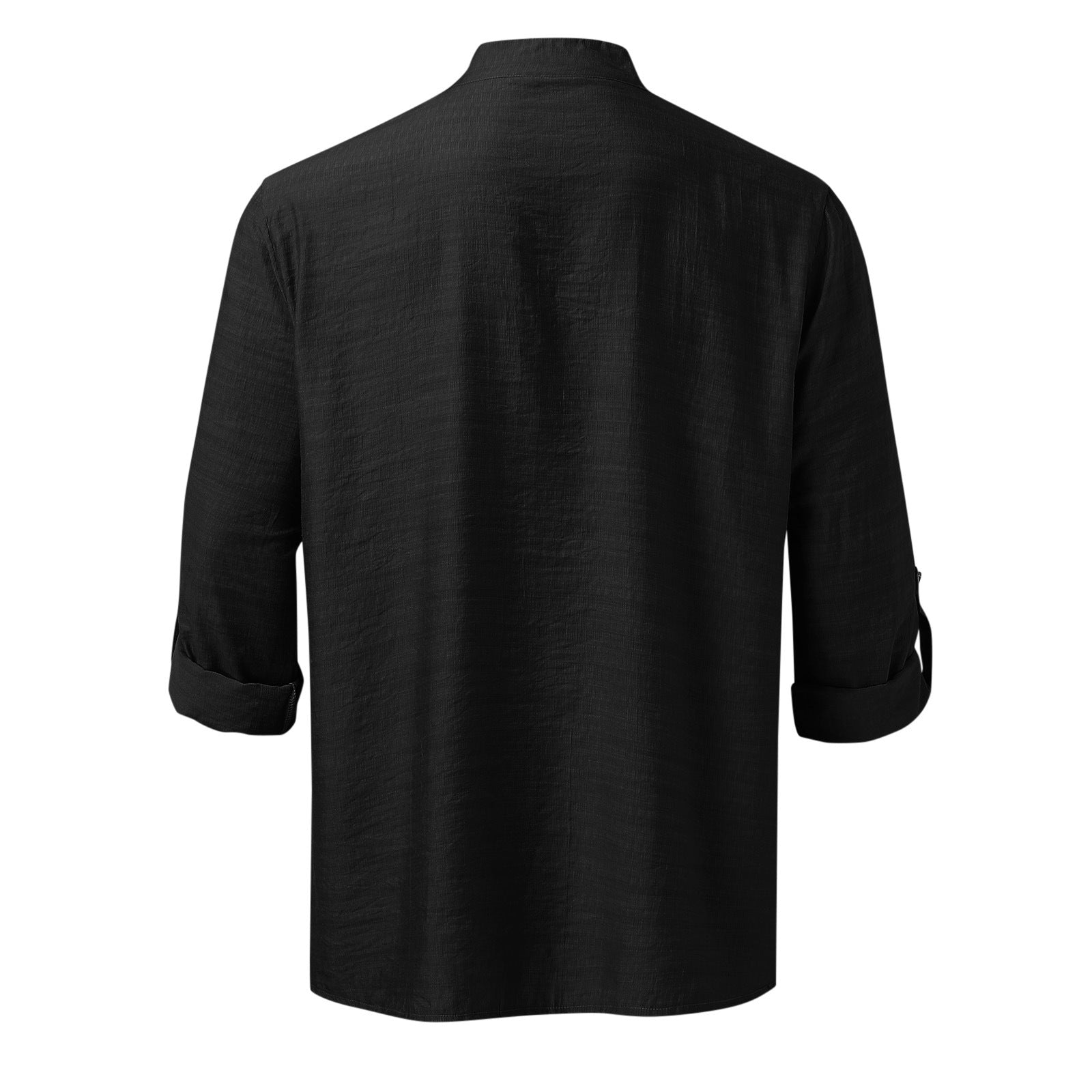 Men's Full Size Half Button Long Sleeve Shirt Plus Size - Damned Threads