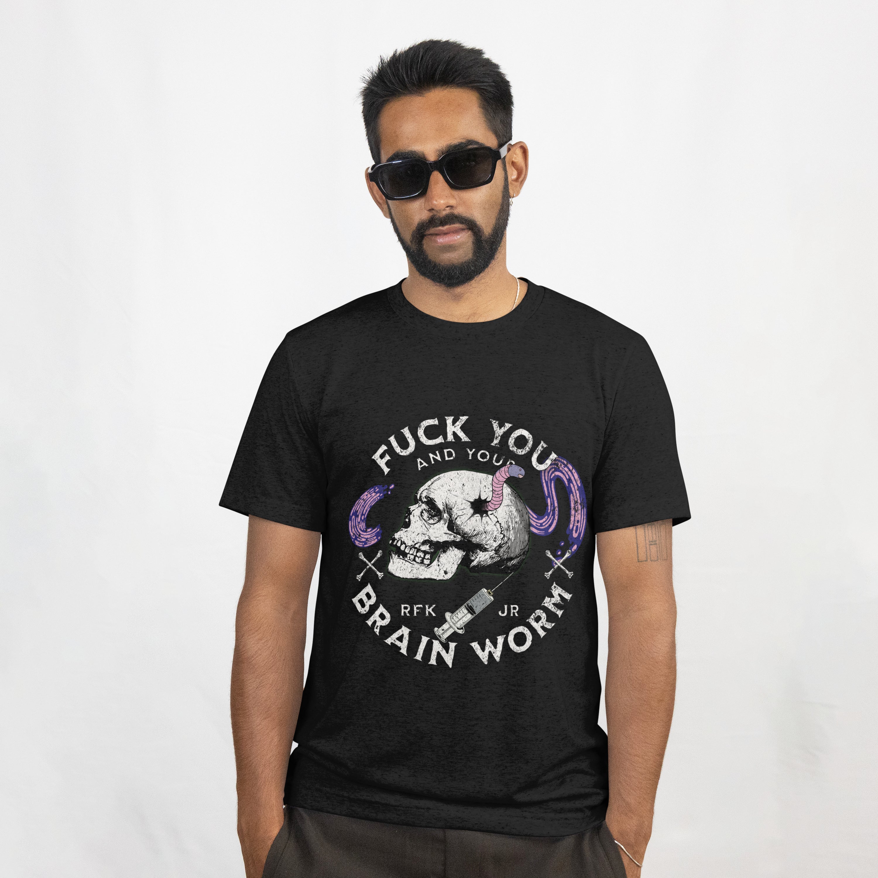 FUCK YOU AND YOUR BRAIN WORM - Unisex Cotton Tee