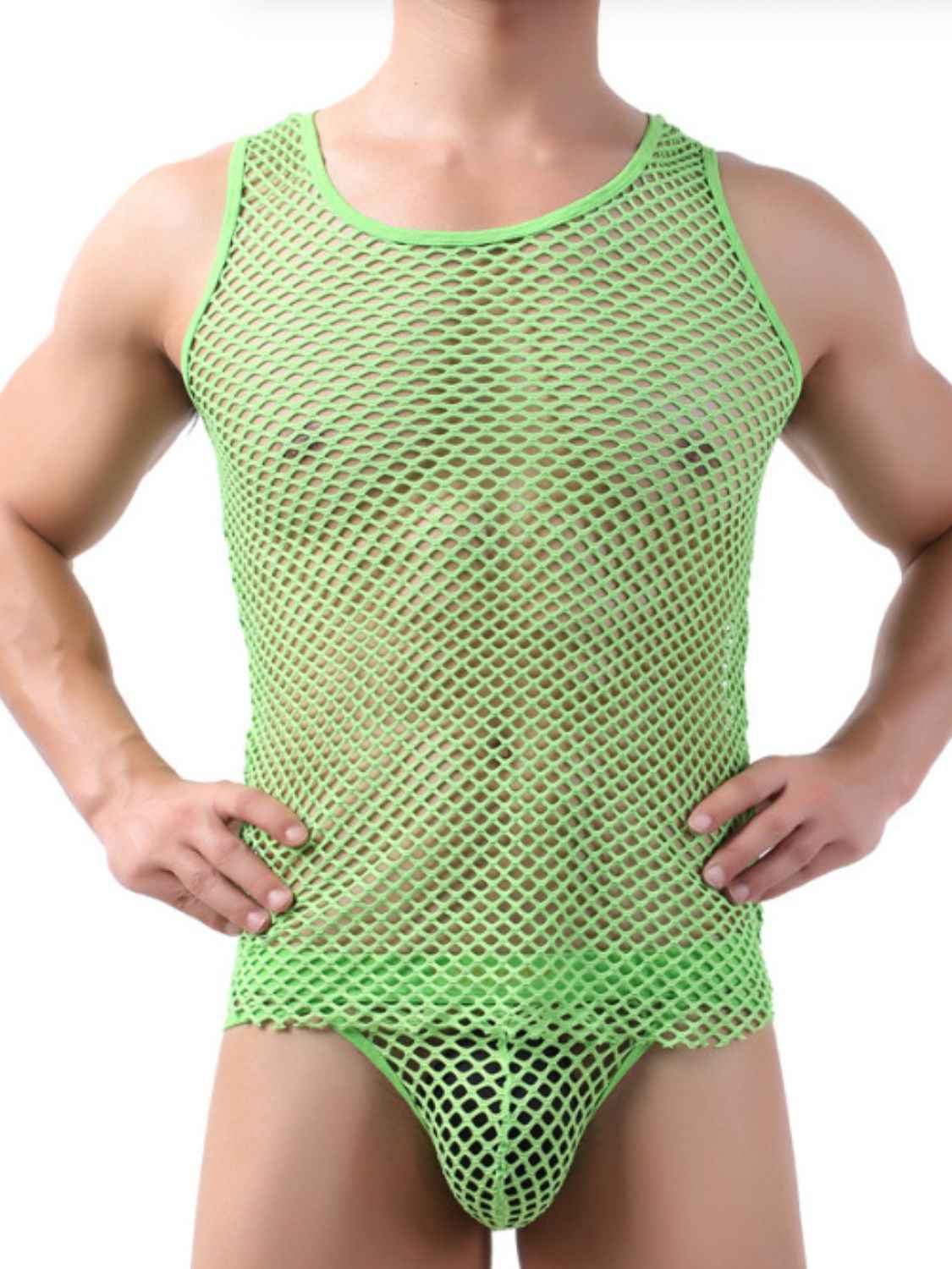 Men's Openwork Round Neck Tank - Damned Threads