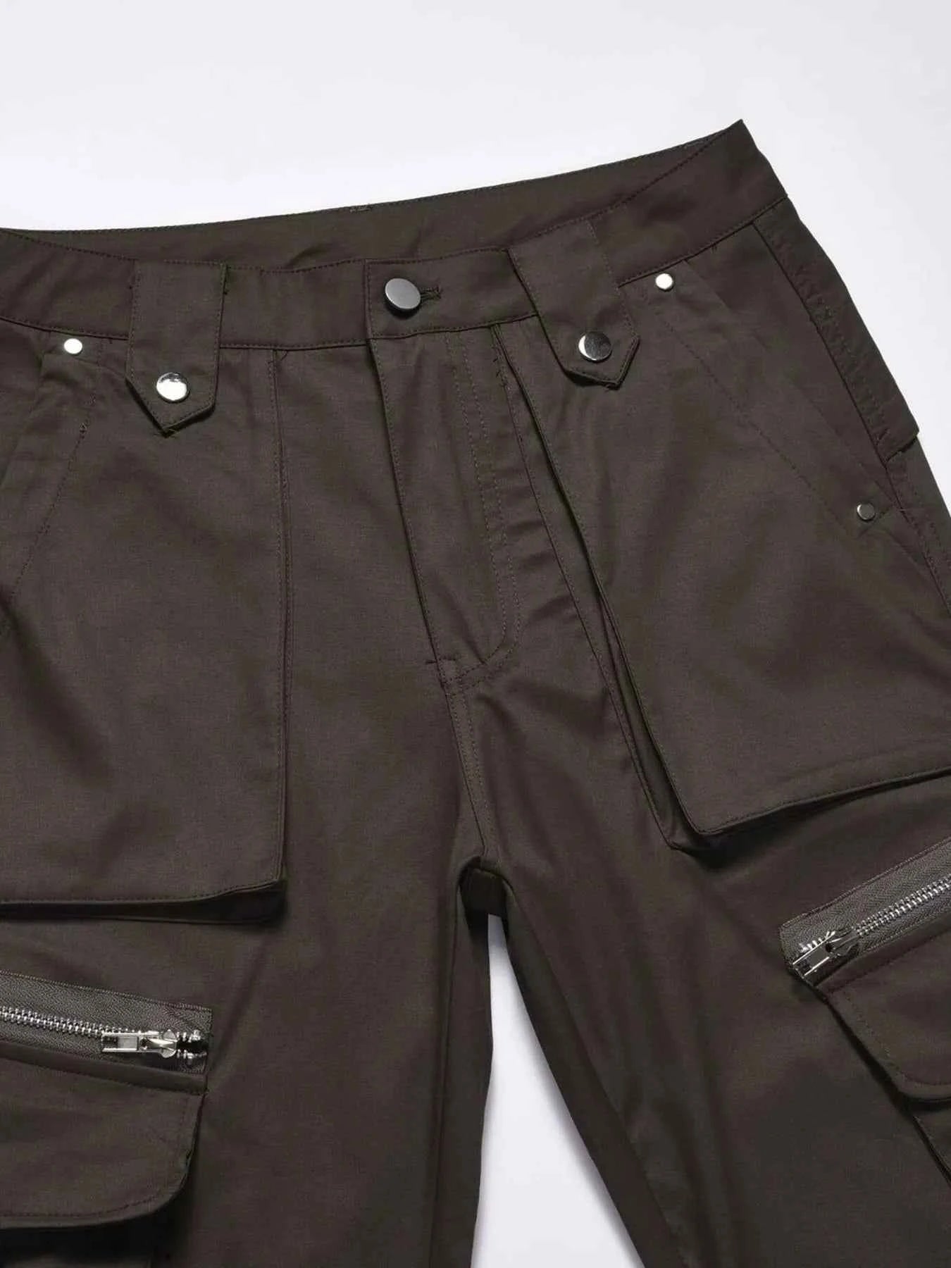 Men's Multi-Pocket Flared Cargo Pants