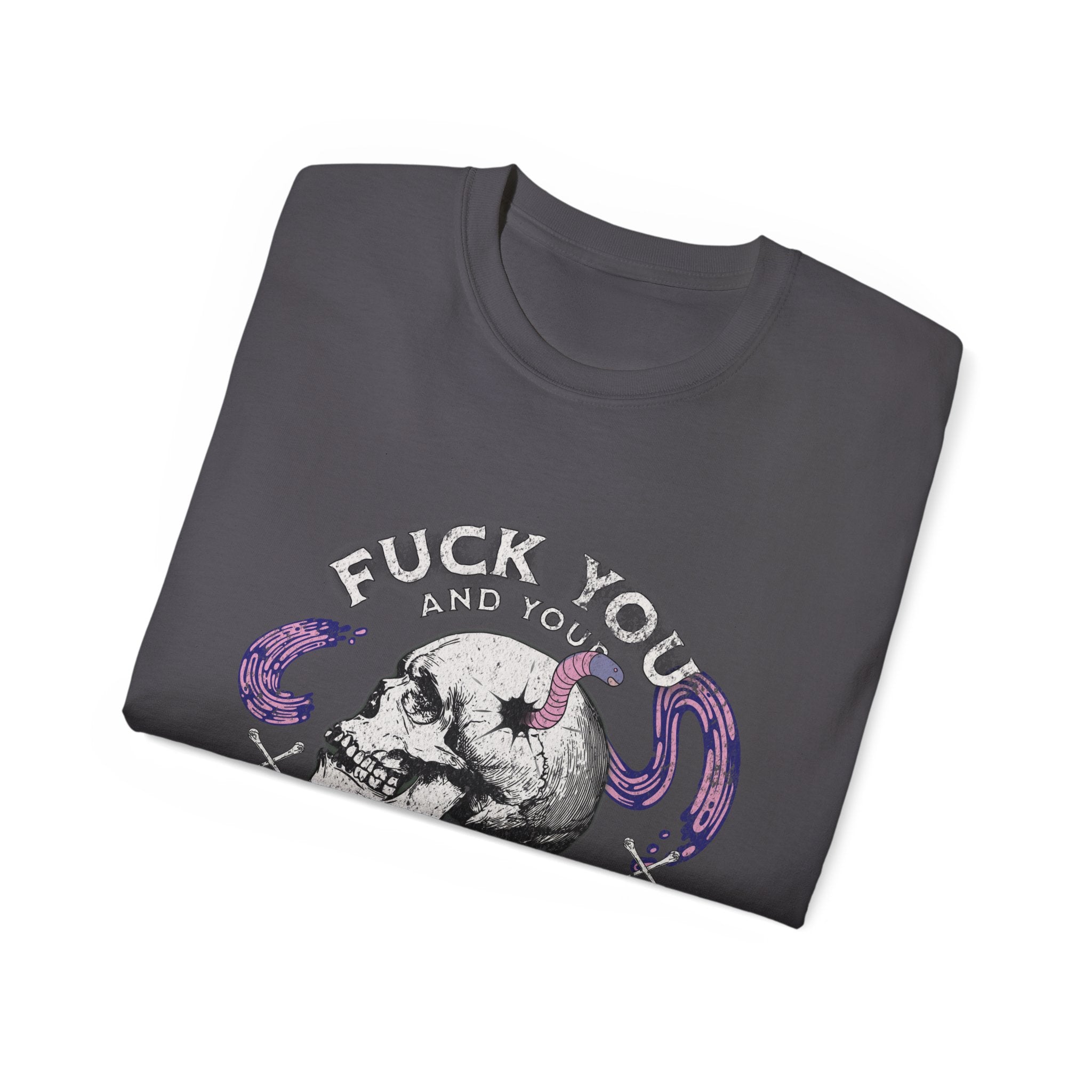 FUCK YOU AND YOUR BRAIN WORM - Unisex Cotton Tee