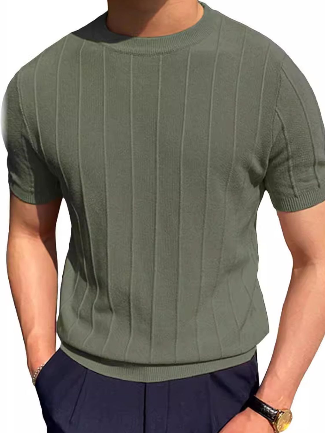 Men's Full Size Round Neck Short Sleeve T-Shirt Plus Size - Damned Threads