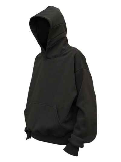 Men's Drop Shoulder Long Sleeve Hoodie with Pocket - Damned Threads
