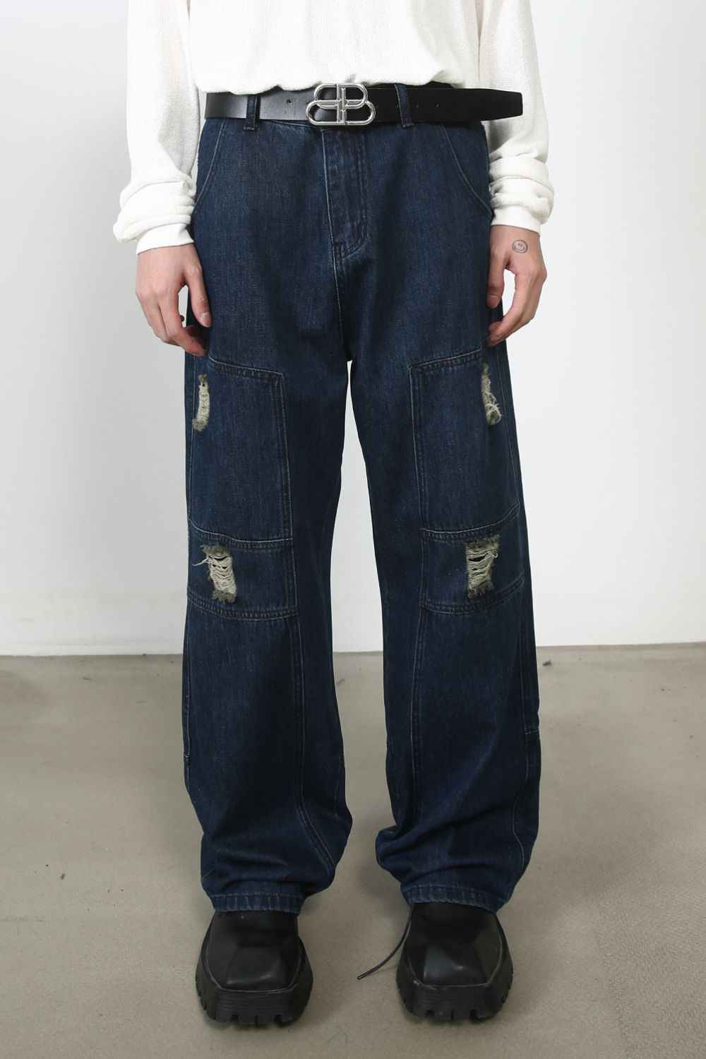Men's Distressed Jeans with Pockets - Damned Threads