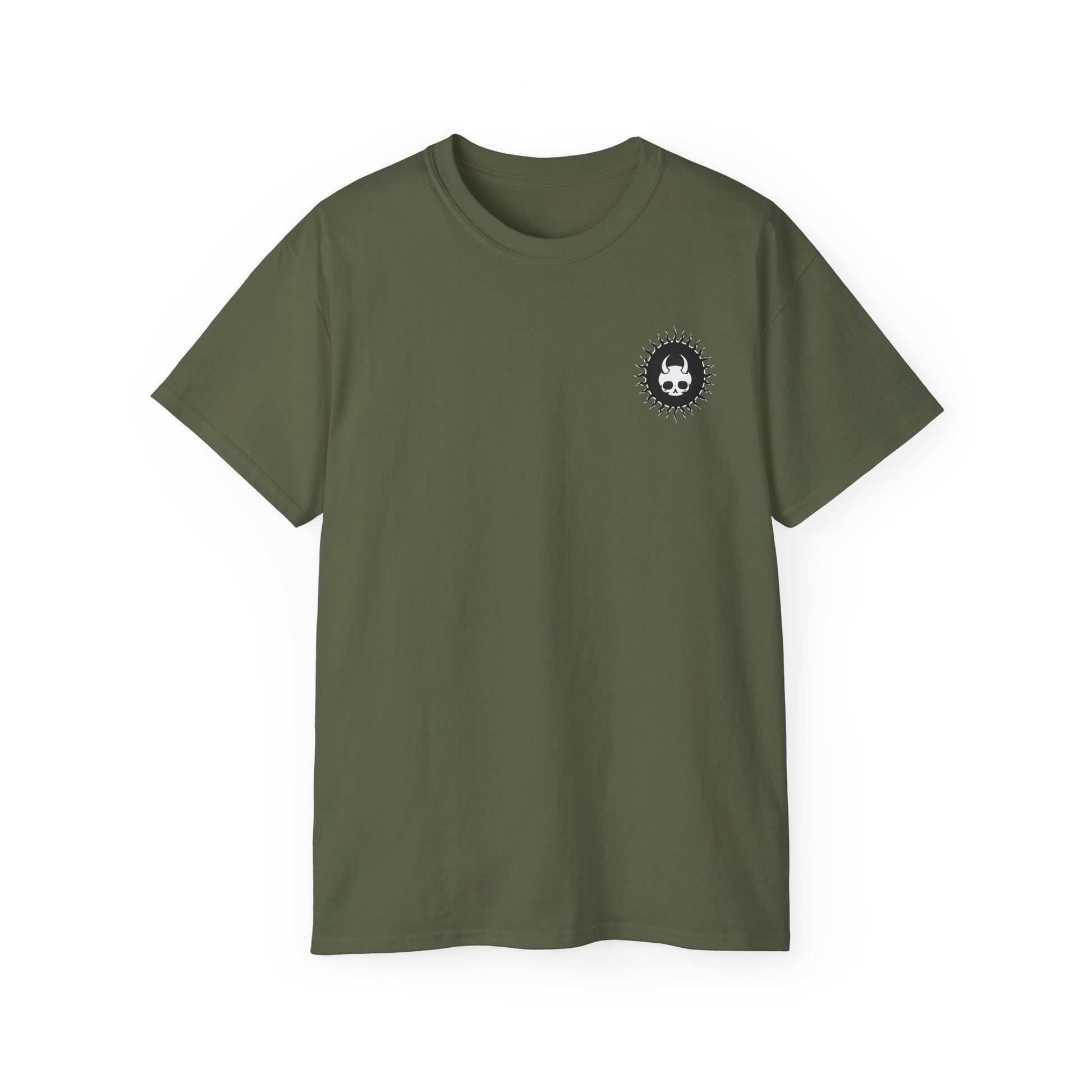 Spook-Rock - Unisex Cotton Tee (Back) - Damned Threads
