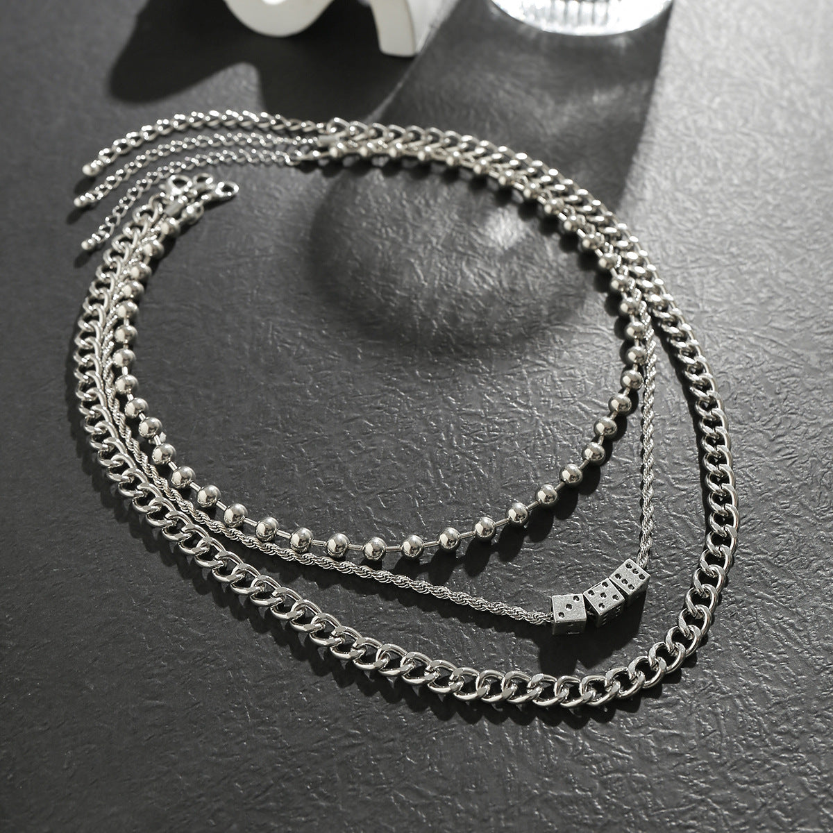 Three-Layer Stacked With Dice Necklace - Damned Threads