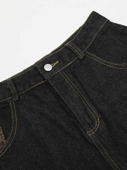 Men's Wide Leg Denim Shorts