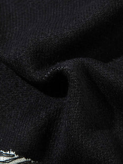 Men's Distressed Chain Detail Oversized Sweater